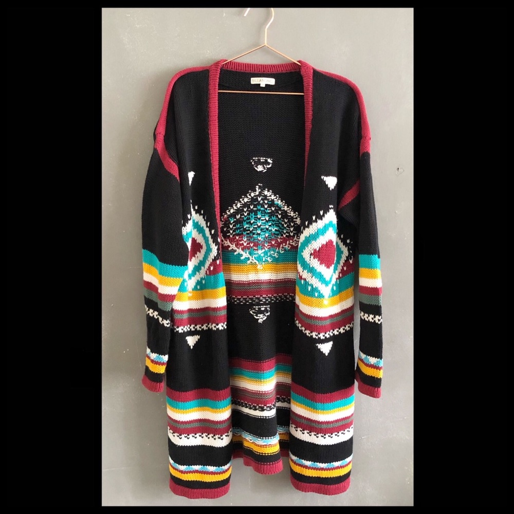Oversized BILLABONG Aztec Sweater Duster